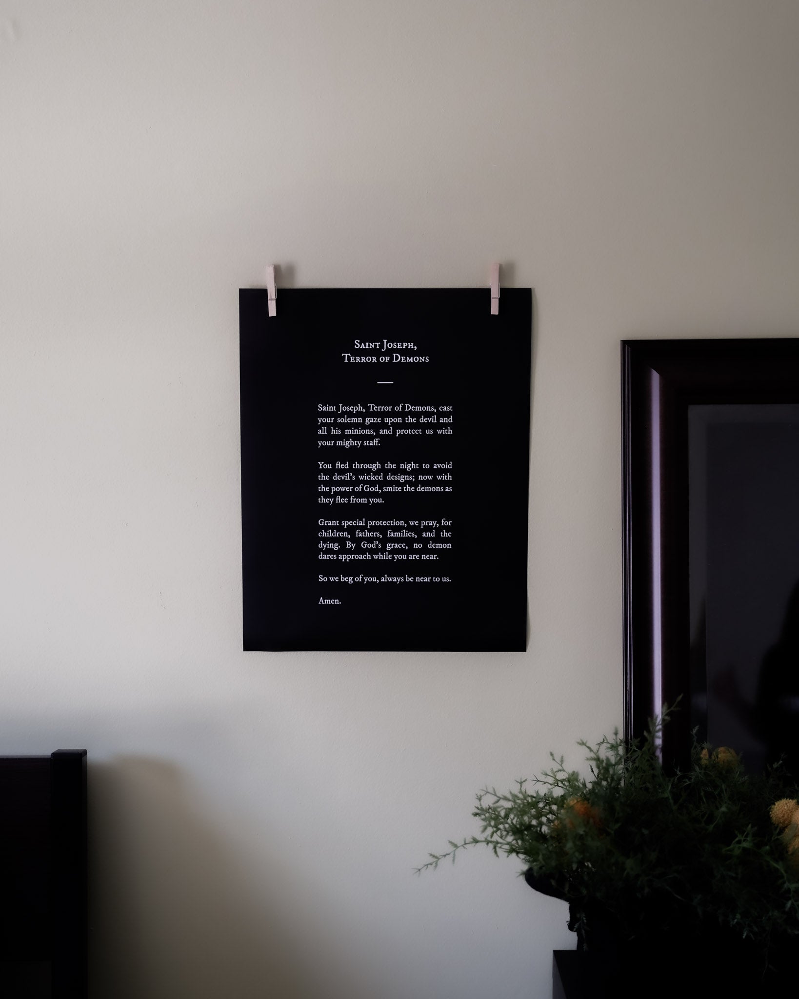 St. Joseph Terror of Demons Prayer Poster (2 Sizes)