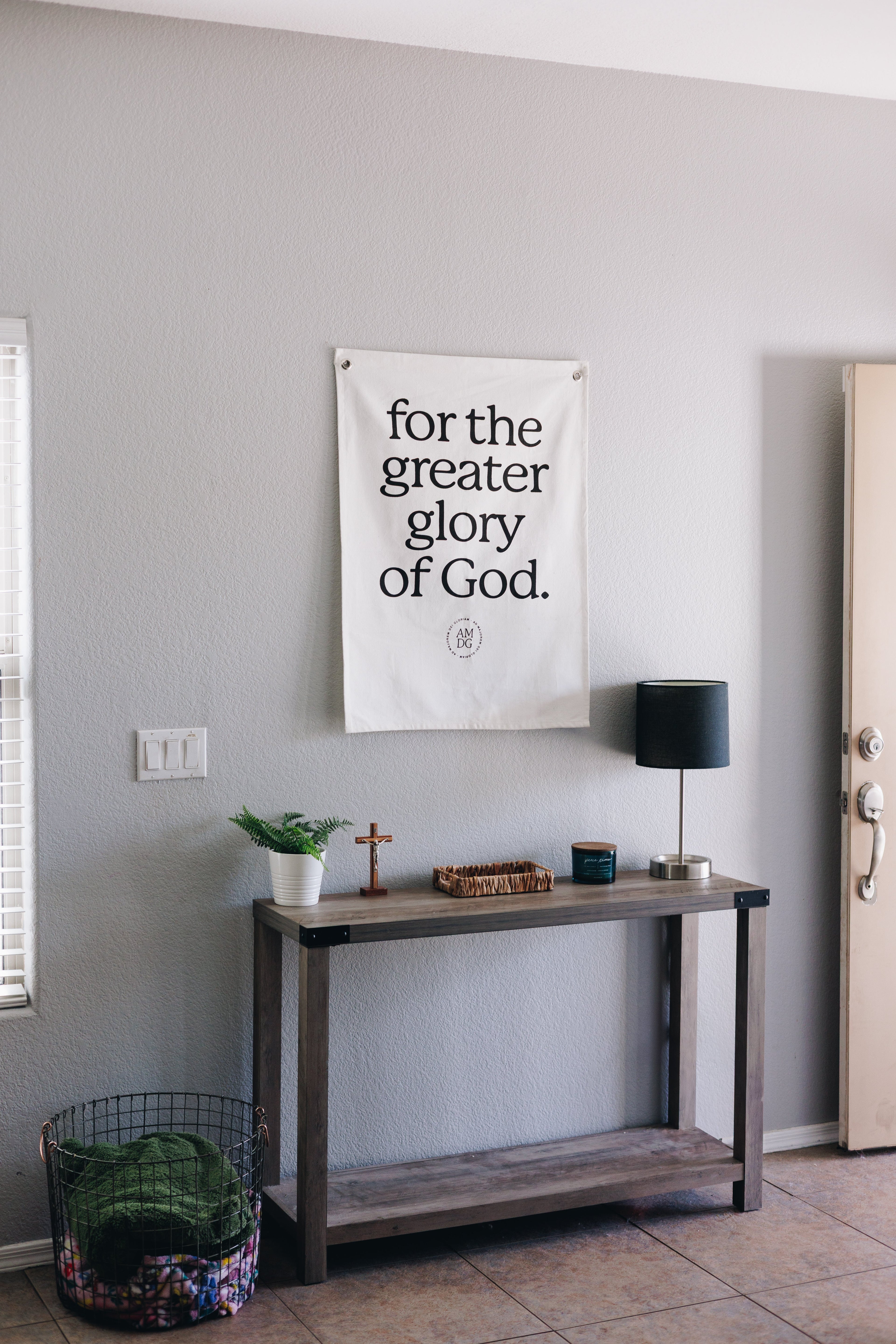 For the Greater Glory of God Banner Tapestry
